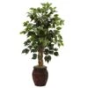 44 In. Artificial Ficus Tree With Decorative Planter 1 44 In. Artificial Ficus Tree With Decorative Planter -Artificial nearly natural artificial trees 5929 64 1000