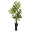 6 Ft. Artificial Kentia Tree With Bamboo Planter -Artificial nearly natural artificial trees 5942 64 1000