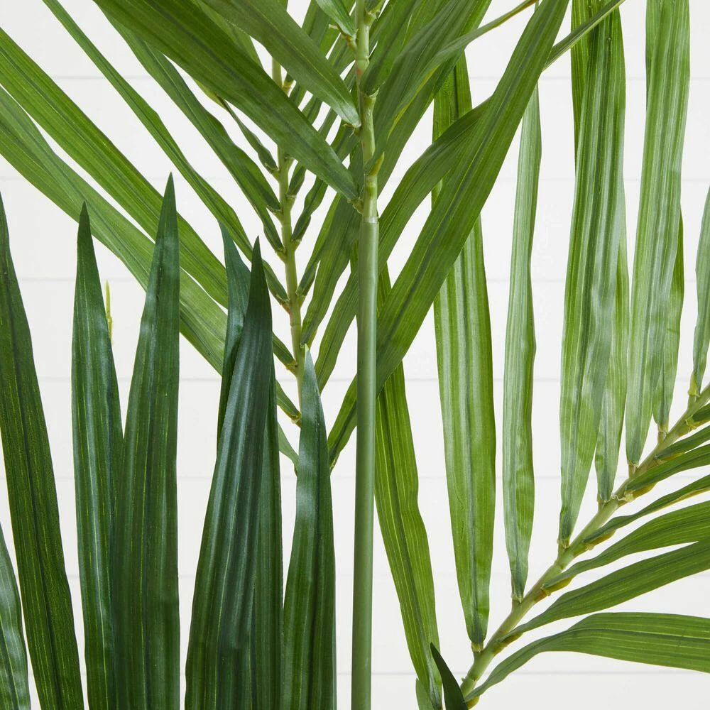 6 Ft. Artificial Kentia Tree With Bamboo Planter 4 6 Ft. Artificial Kentia Tree With Bamboo Planter - Image 2