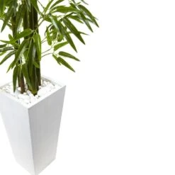 Artificial Bamboo Tree With White Planter UV Resistant (Indoor/Outdoor) -Artificial nearly natural artificial trees 5953 1f 1000