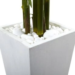 Artificial Bamboo Tree With White Planter UV Resistant (Indoor/Outdoor) -Artificial nearly natural artificial trees 5953 fa 1000