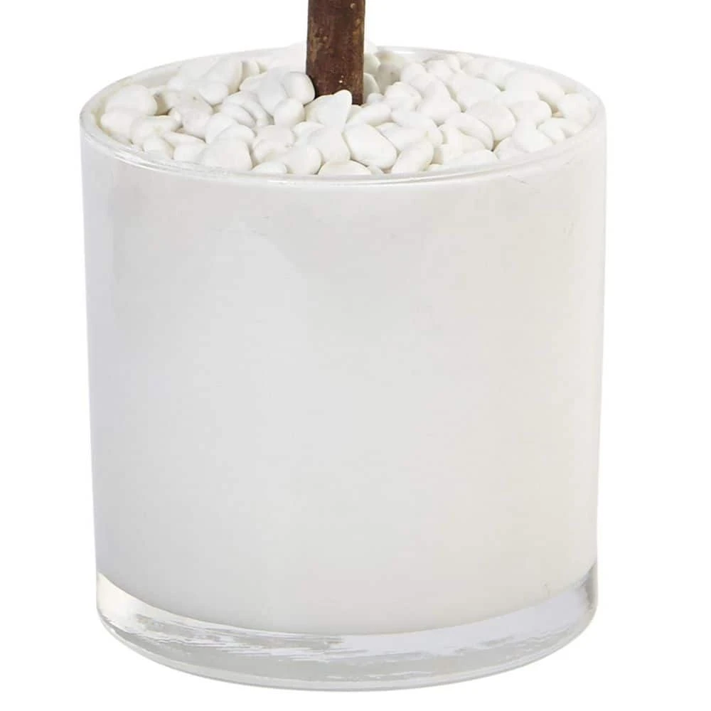 Indoor Sweet Bay Artificial Tree In White Glossy Cylinder 5 Indoor Sweet Bay Artificial Tree In White Glossy Cylinder - Image 3