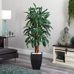 Indoor Raphis Palm Artificial Tree In Black Planter 11 Indoor Raphis Palm Artificial Tree In Black Planter -Artificial nearly natural artificial trees 5982 31 1000