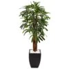 Indoor Raphis Palm Artificial Tree In Black Planter 2 Indoor Raphis Palm Artificial Tree In Black Planter -Artificial nearly natural artificial trees 5982 64 1000