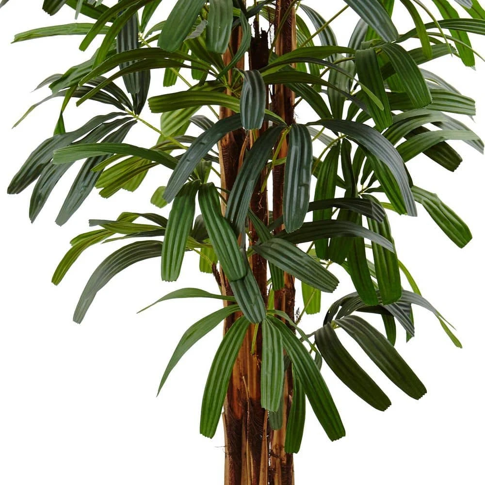 Indoor Raphis Palm Artificial Tree In Black Planter 4 Indoor Raphis Palm Artificial Tree In Black Planter - Image 2