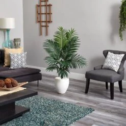 Indoor Kentia Palm Artificial Tree In White Oval Planter 10 Indoor Kentia Palm Artificial Tree In White Oval Planter -Artificial nearly natural artificial trees 5988 1f 1000