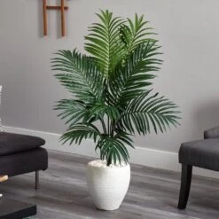 Indoor Kentia Palm Artificial Tree In White Oval Planter 11 Indoor Kentia Palm Artificial Tree In White Oval Planter -Artificial nearly natural artificial trees 5988 31 1000