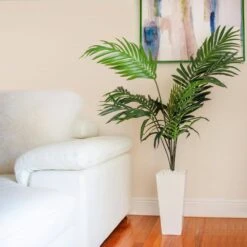 Indoor Kentia Palm Artificial Tree In White Tower Planter 10 Indoor Kentia Palm Artificial Tree In White Tower Planter -Artificial nearly natural artificial trees 5996 4f 1000