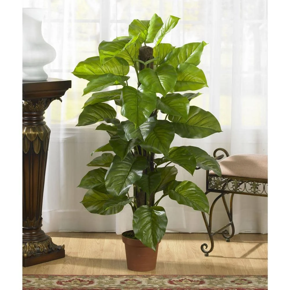 Real Touch 52 In. Artificial H Green Large Leaf Philodendron Silk Plant 6 Real Touch 52 In. Artificial H Green Large Leaf Philodendron Silk Plant - Image 4