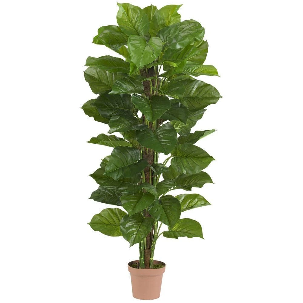 Real Touch 63 In. Artificial H Green Large Leaf Philodendron Silk Plant 3 Real Touch 63 In. Artificial H Green Large Leaf Philodendron Silk Plant