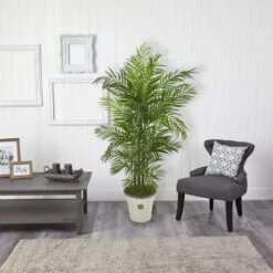 6 Ft. Indoor/Outdoor Areca Palm Artificial Tree In Planter UV Resistant 7 6 Ft. Indoor/Outdoor Areca Palm Artificial Tree In Planter UV Resistant -Artificial nearly natural artificial trees 9737 31 1000