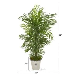 6 Ft. Indoor/Outdoor Areca Palm Artificial Tree In Planter UV Resistant 6 6 Ft. Indoor/Outdoor Areca Palm Artificial Tree In Planter UV Resistant -Artificial nearly natural artificial trees 9737 c3 1000