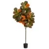 6 Ft. Green Autumn Fiddle Leaf Artificial Tree 2 6 Ft. Green Autumn Fiddle Leaf Artificial Tree -Artificial nearly natural artificial trees t2799 64 1000
