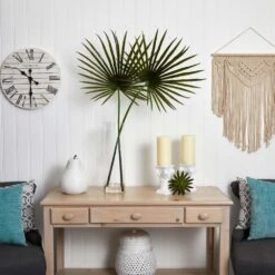 Indoor Fan Palm Artificial Arrangement In Glass Vase 11 Indoor Fan Palm Artificial Arrangement In Glass Vase -Artificial nearly natural artificial tropical plants 1474 31 1000