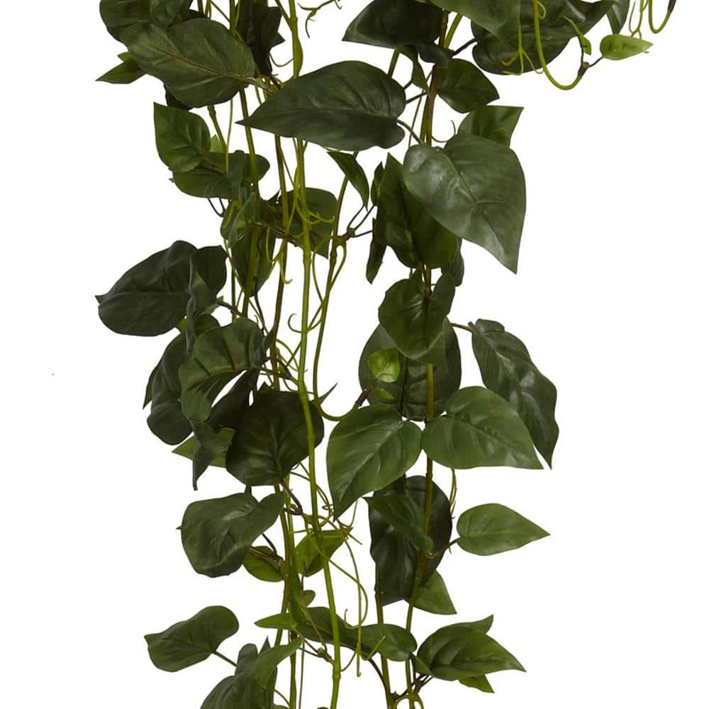 44 In. Artificial H Green Philodendron Hanging Basket Silk Plant 5 44 In. Artificial H Green Philodendron Hanging Basket Silk Plant - Image 3