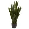 Artificial Sansevieria With Black Planter 1 Artificial Sansevieria With Black Planter -Artificial nearly natural artificial tropical plants 4855 64 1000