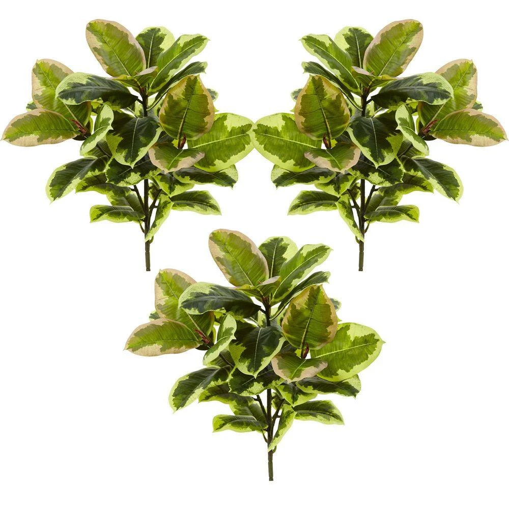 Indoor 23 In. Rubber Leaf Artificial Plant Real Touch (3-Set) 6 Indoor 23 In. Rubber Leaf Artificial Plant Real Touch (3-Set) - Image 4