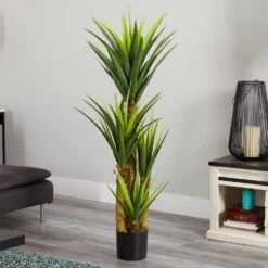 Indoor 4.5 Ft. Artificial Dracaena Plant 7 Indoor 4.5 Ft. Artificial Dracaena Plant -Artificial nearly natural artificial tropical plants 6343 31 1000