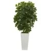 40 In. Schefflera Artificial Plant In White Vase (Real Touch) 1 40 In. Schefflera Artificial Plant In White Vase (Real Touch) -Artificial nearly natural artificial tropical plants 6381 64 1000