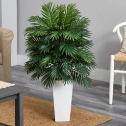 Areca Palm Artificial Plant In White Tower Planter 9 Areca Palm Artificial Plant In White Tower Planter -Artificial nearly natural artificial tropical plants 6387 4f 1000