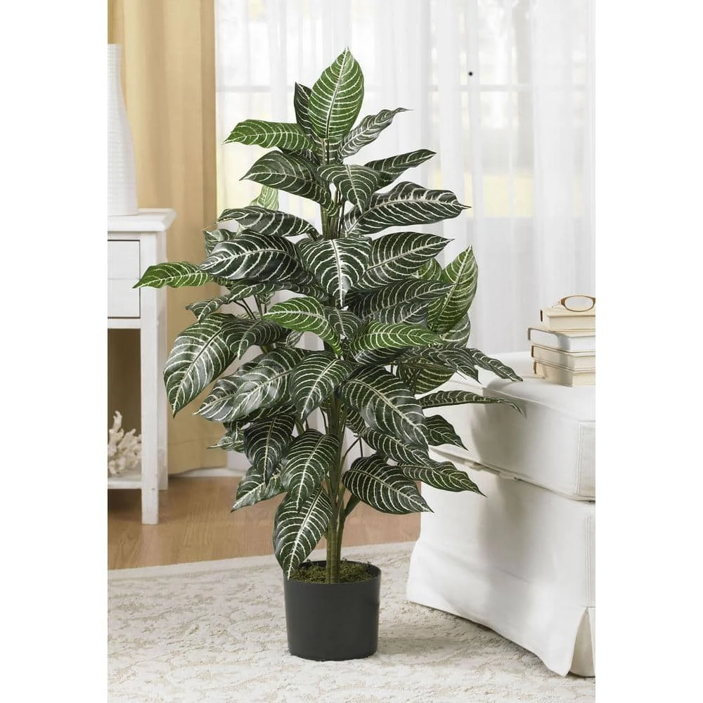 3 Ft. Artificial Zebra Silk Plant 5 3 Ft. Artificial Zebra Silk Plant - Image 3