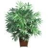 32 In. Artificial Bamboo Palm Silk Plant With Wicker Basket -Artificial nearly natural artificial tropical plants 6556 64 1000