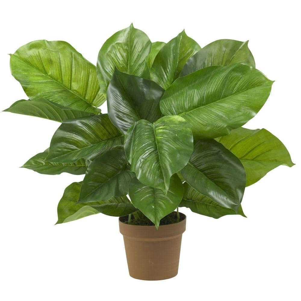 Real Touch 27 In. Artificial H Green Large Leaf Philodendron Silk Plant 3 Real Touch 27 In. Artificial H Green Large Leaf Philodendron Silk Plant