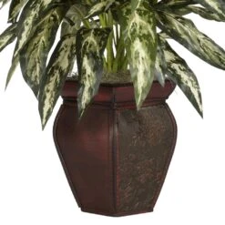 30 In. Artificial H Green Aglonema With Decortaive Vase Silk Plant -Artificial nearly natural artificial tropical plants 6673 4f 1000