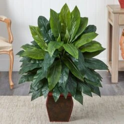 35 In. Artificial H Green Cordyline With Decorative Vase Silk Plant 7 35 In. Artificial H Green Cordyline With Decorative Vase Silk Plant -Artificial nearly natural artificial tropical plants 6688 31 1000
