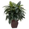 35 In. Artificial H Green Cordyline With Decorative Vase Silk Plant -Artificial nearly natural artificial tropical plants 6688 64 1000