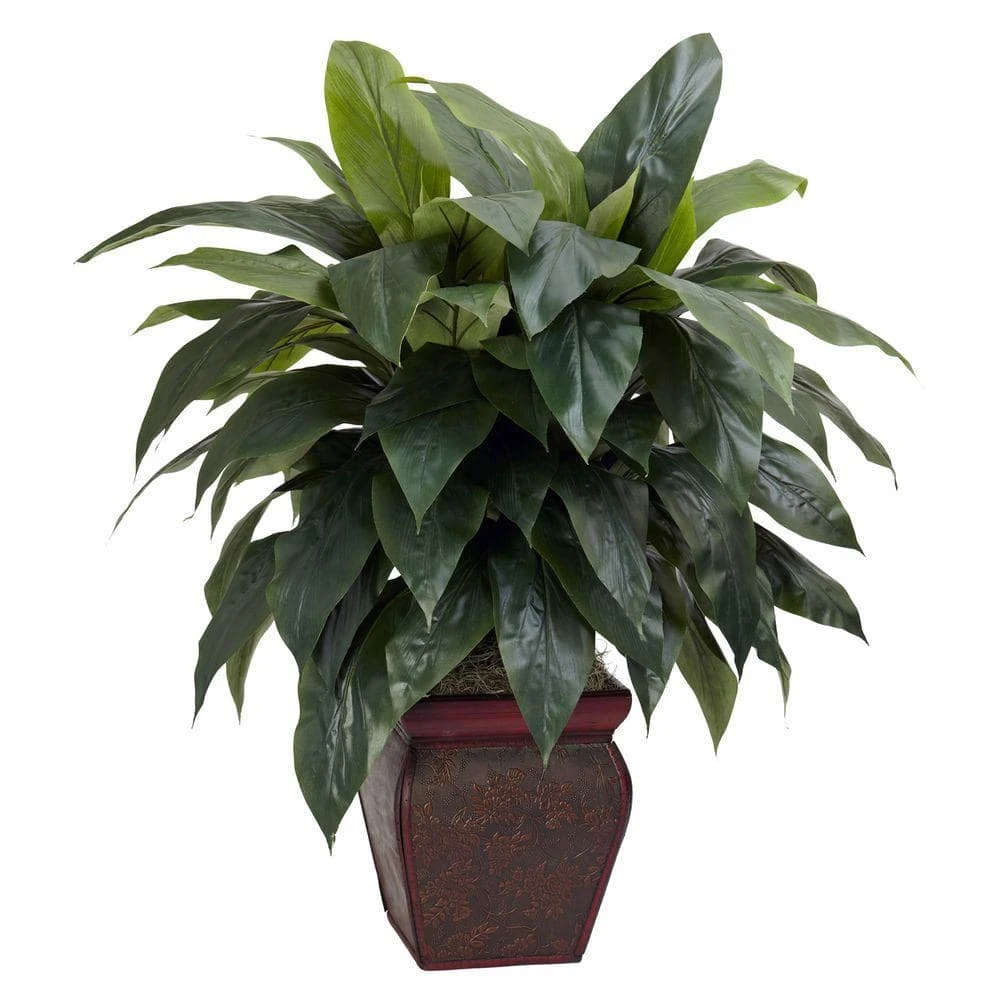 35 In. Artificial H Green Cordyline With Decorative Vase Silk Plant 3 35 In. Artificial H Green Cordyline With Decorative Vase Silk Plant