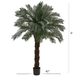 6 Ft. UV Resistant Indoor/Outdoor Cycas Artificial Tree 14 6 Ft. UV Resistant Indoor/Outdoor Cycas Artificial Tree -Artificial nearly natural artificial tropical plants 6936 c3 1000
