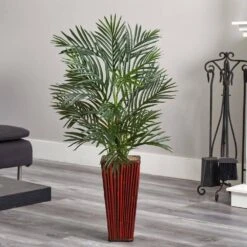 Indoor Areca Artificial Palm In Bamboo Planter -Artificial nearly natural artificial tropical plants 6968 31 1000