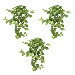 40 In. Artificial Pothos Hanging Bush (Set Of 3) -Artificial nearly natural artificial vines 6060 s3 4f 1000
