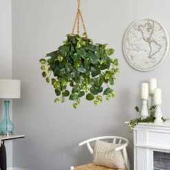 Artificial Pothos Hanging Basket Silk Plant -Artificial nearly natural artificial vines 6517 31 1000