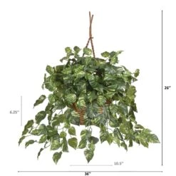 Artificial Pothos Hanging Basket Silk Plant -Artificial nearly natural artificial vines 6517 fa 1000