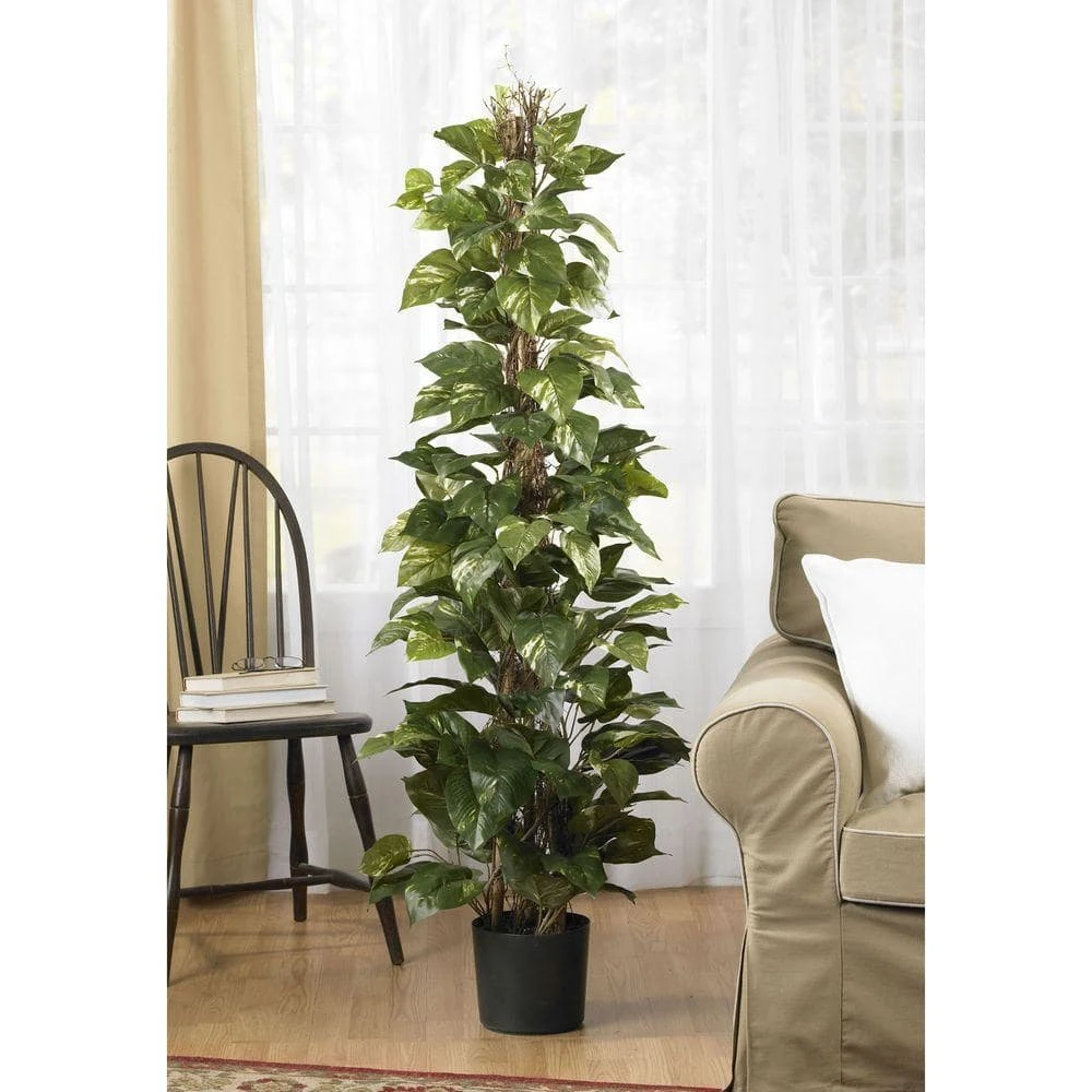 63 In. Artificial Pothos Climbing Silk Plant 4 63 In. Artificial Pothos Climbing Silk Plant - Image 2