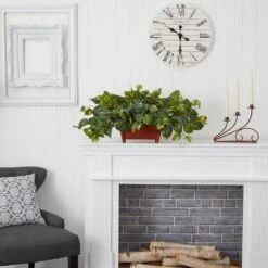 Artificial Pothos With Rectangle Decorative Planter -Artificial nearly natural artificial vines 6793 1f 1000