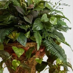 36 In. Artificial Vining Mixed Greens With Cone Hanging Basket 14 36 In. Artificial Vining Mixed Greens With Cone Hanging Basket -Artificial nearly natural artificial vines 6851 fa 1000