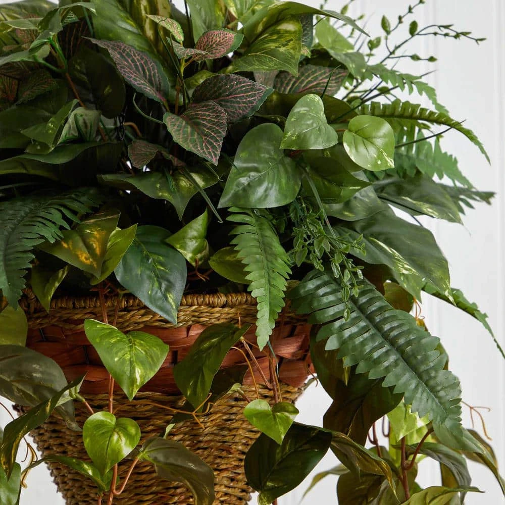 36 In. Artificial Vining Mixed Greens With Cone Hanging Basket 8 36 In. Artificial Vining Mixed Greens With Cone Hanging Basket - Image 6