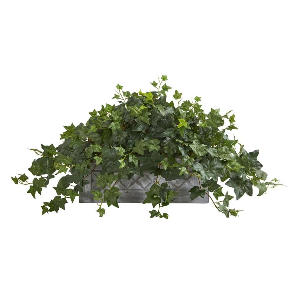 Indoor Puff Ivy Artificial Plant In Stone Planter 3 Indoor Puff Ivy Artificial Plant In Stone Planter