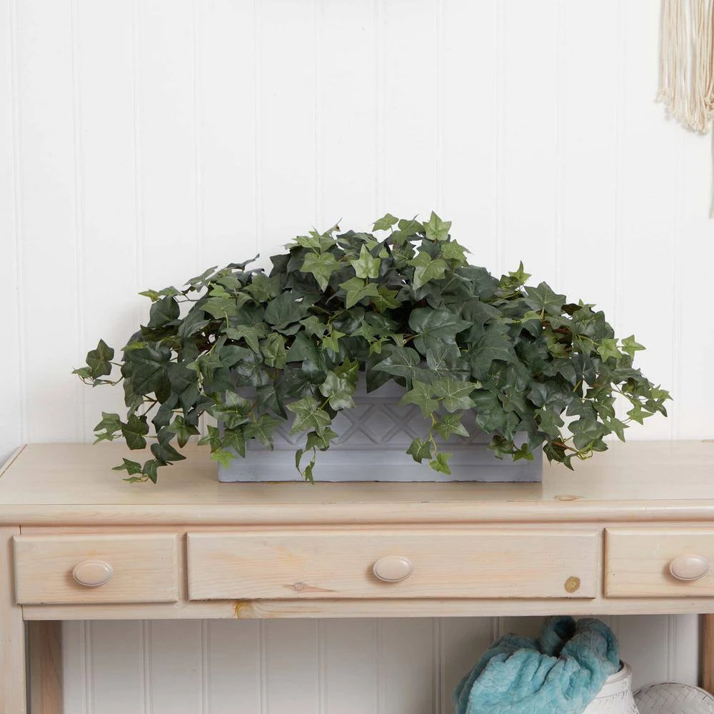 Indoor Puff Ivy Artificial Plant In Stone Planter 4 Indoor Puff Ivy Artificial Plant In Stone Planter - Image 2