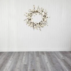 24 In. Artificial Plum Blossom Wreath 9 24 In. Artificial Plum Blossom Wreath -Artificial nearly natural decorative wreaths 4191 31 1000