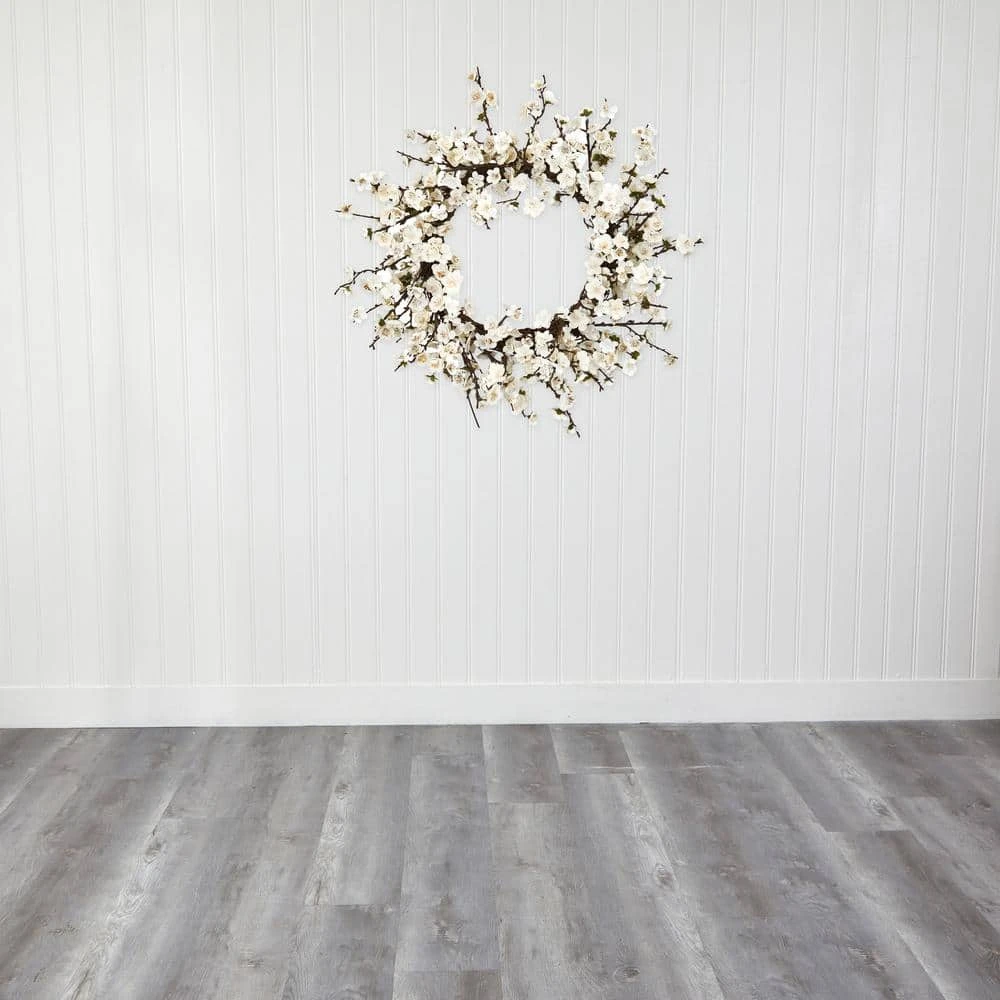 24 In. Artificial Plum Blossom Wreath 6 24 In. Artificial Plum Blossom Wreath - Image 4