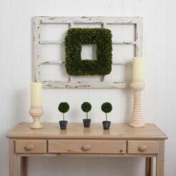 Indoor/Outdoor 17 In. Artificial Tea Leaf Square Wreath UV Resistant 13 Indoor/Outdoor 17 In. Artificial Tea Leaf Square Wreath UV Resistant -Artificial nearly natural decorative wreaths 4233 31 1000