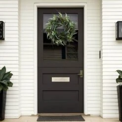 24 In. Indoor Eucalyptus And Mixed Greens Artificial Wreath 9 24 In. Indoor Eucalyptus And Mixed Greens Artificial Wreath -Artificial nearly natural decorative wreaths 4272 31 1000