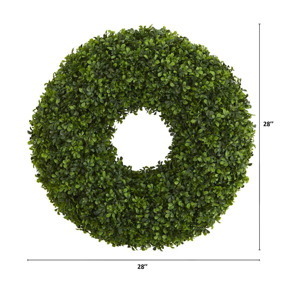 28 In. Boxwood Artificial Wreath 4 28 In. Boxwood Artificial Wreath - Image 2