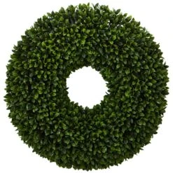 24 In. Indoor Boxwood Artificial Wreath