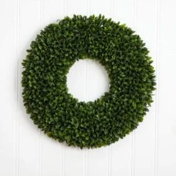 24 In. Indoor Boxwood Artificial Wreath -Artificial nearly natural decorative wreaths 4350 c3 1000