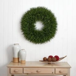 32 In. Indoor Giant Cedar Artificial Wreath 7 32 In. Indoor Giant Cedar Artificial Wreath -Artificial nearly natural decorative wreaths 4351 31 1000